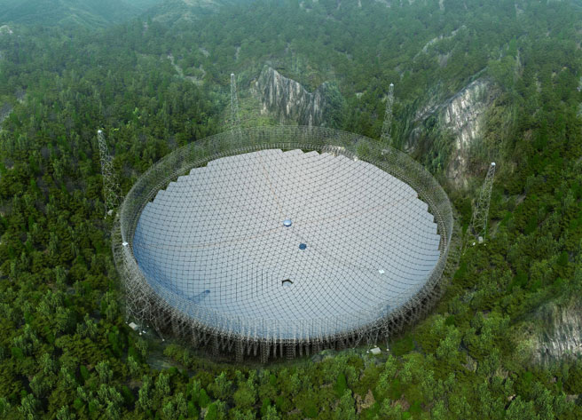 Chinesisches Riesenteleskop FAST nimmt die Arbeit auf